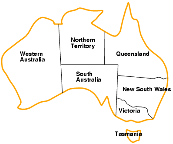 Map of Australia